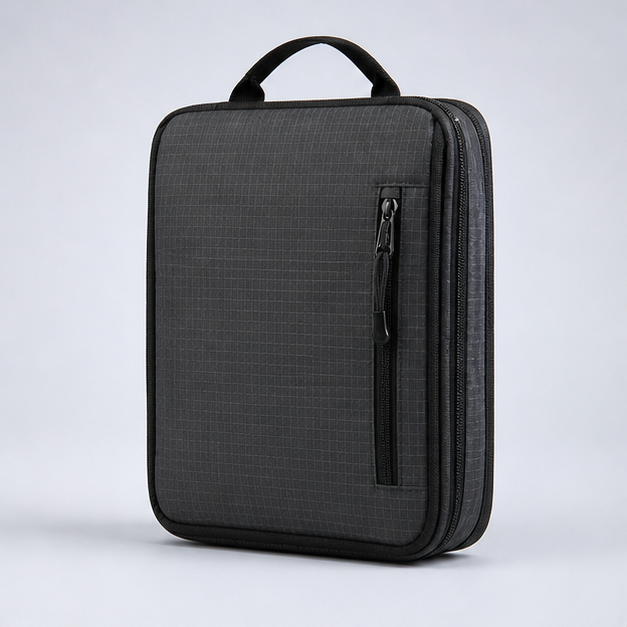 Hanging toiletry bag (Hanging Toiletry Organizer), front three-quarter design reference